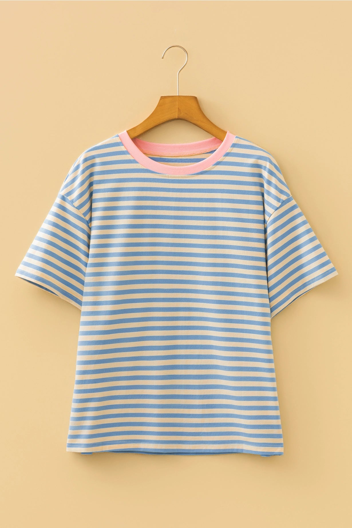 Summer Stripes Loose Tee | Sky Stripe
