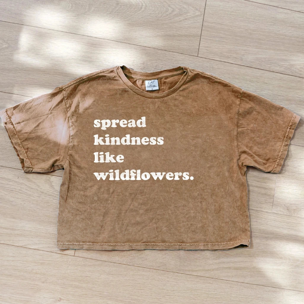 Spread Kindness Cropped Tee | Cinnamon