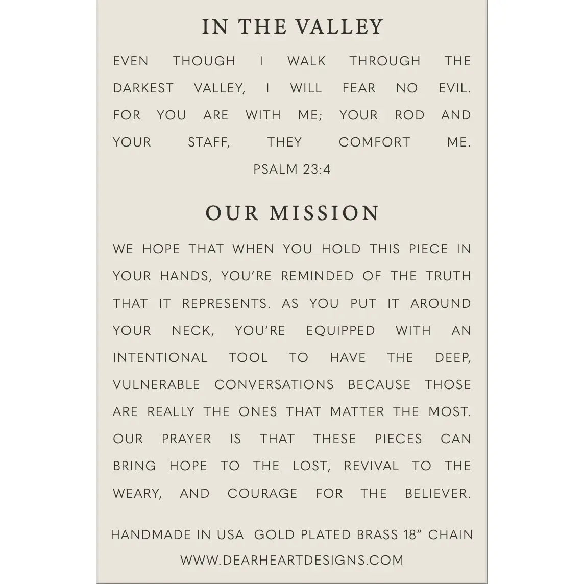 In The Valley Necklace