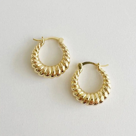 Endless Weekend Twist Hoop Earrings | Gold Filled