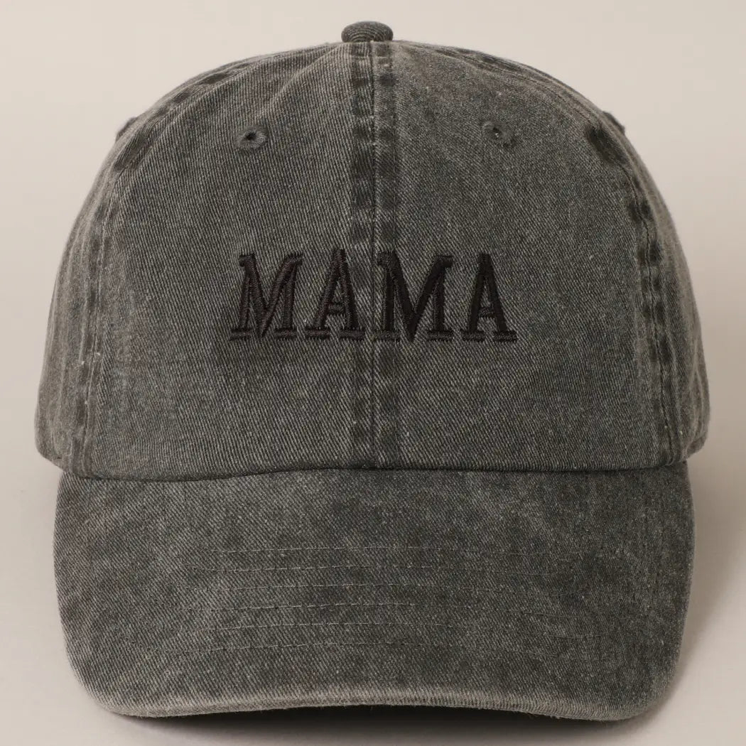 Mama Embroidered Cotton Baseball Cap