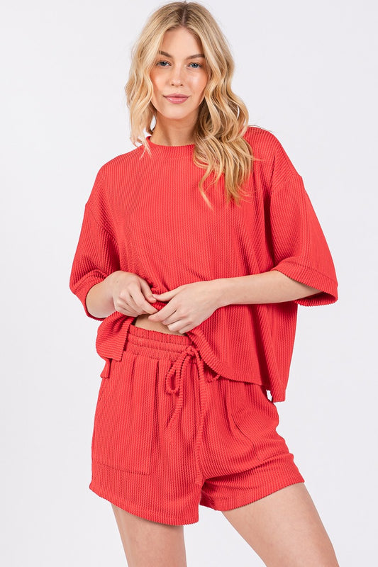 Ribbed Shorts Set
