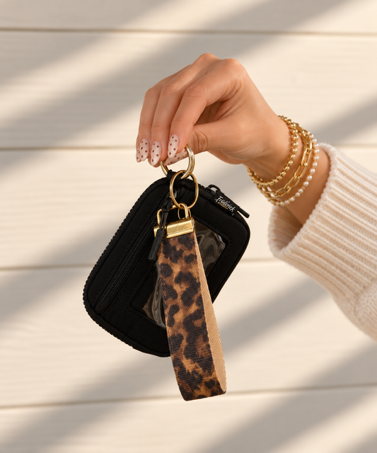 Keychain Wallet + Wristlet | Leopard