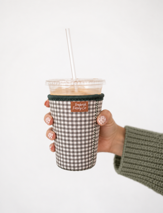 Coffee Sleeve | Olive Gingham