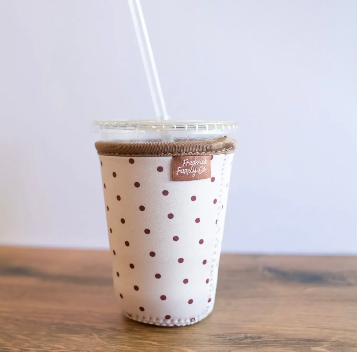 Coffee Sleeve | Brown Polka Dot