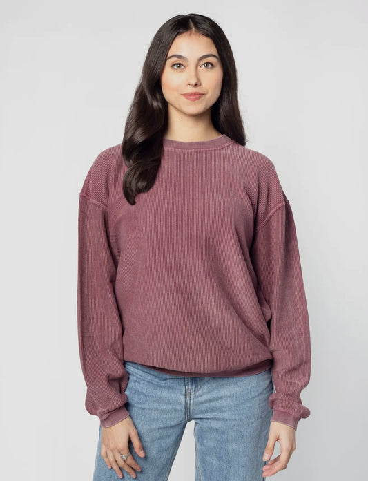 The Original Corded Crew l Maroon