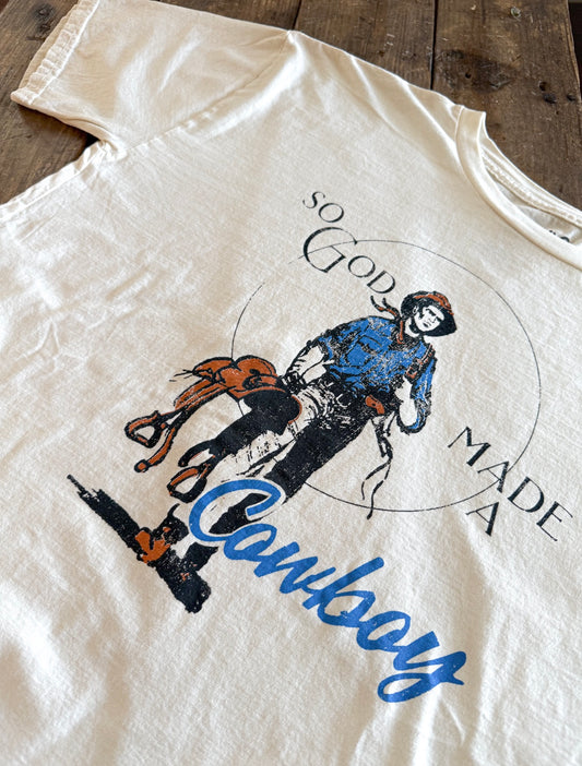 God Made a Cowboy Tee