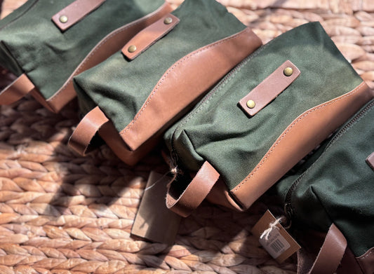 Leather + Canvas Dopp Bag