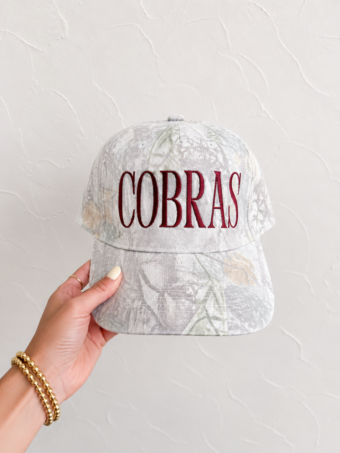 White Camo Cobras Hat