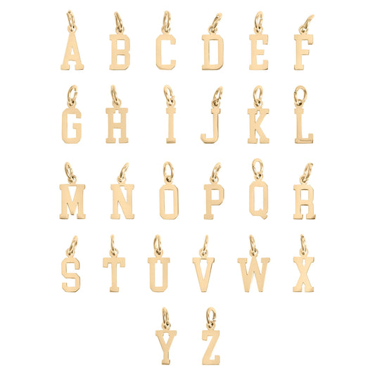 Varsity Letter Gold Charm