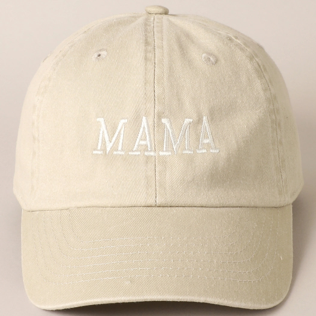 Mama Embroidered Cotton Baseball Cap