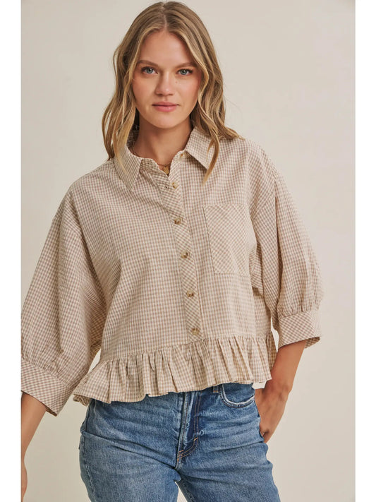 Market Morning Ruffle Hem Blouse