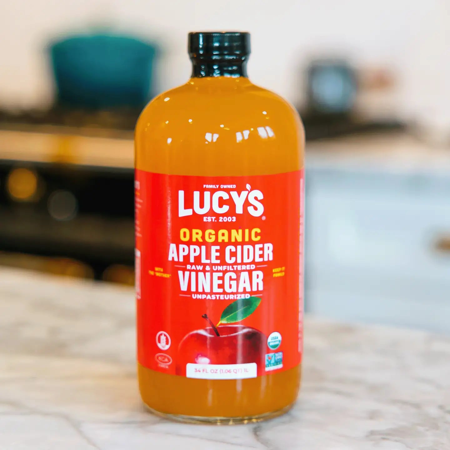 Lucy's Organic Apple Cider Vinegar 34 oz.