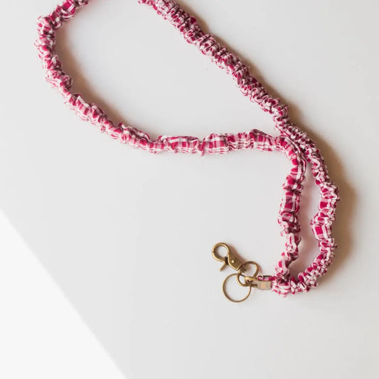 Lanyard | Maroon Gingham