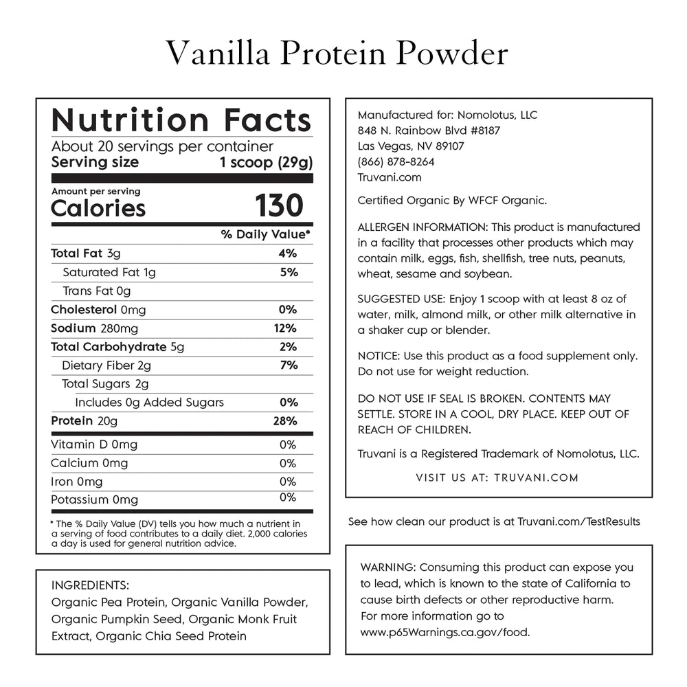 Organic + Plant Based Protein Powder