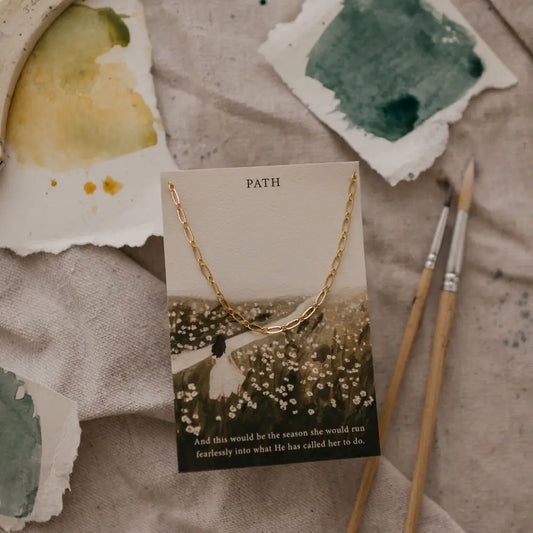 Path | Ephesians 1:18 Necklace | Minimalist Jewelry